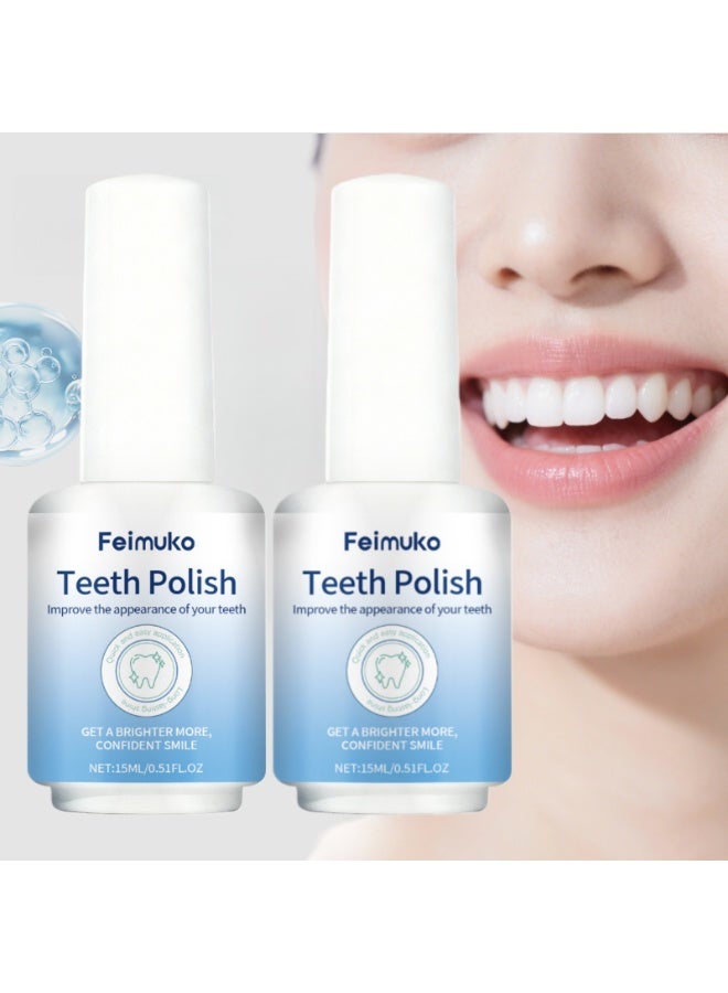 Feimuko 2-PACKS Teeth Polish Care Products |  Improve the Appearance of Your Teeth,Get a Brighter More Confident Smile 15ml*2 - Image 1